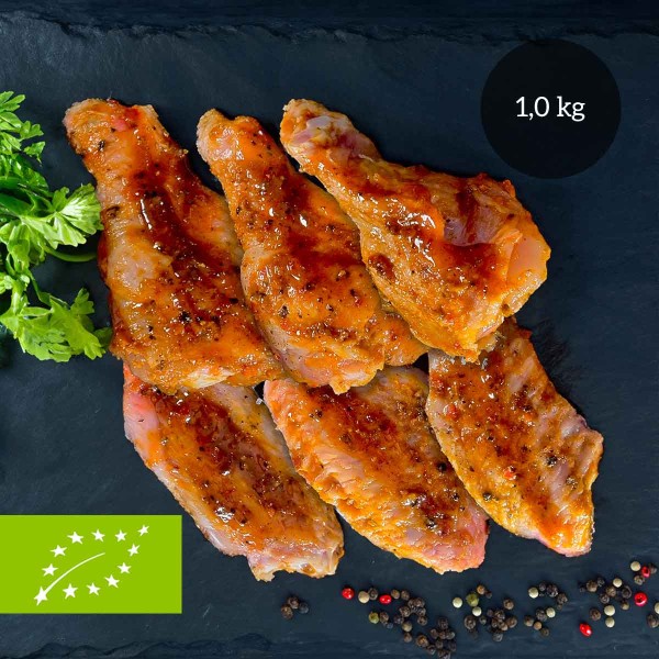 Bio Chicken Wings "hot & spice", 1.0 kg